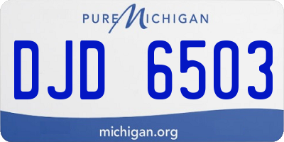 MI license plate DJD6503