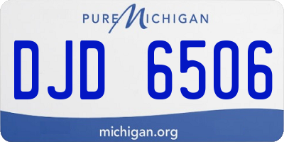 MI license plate DJD6506