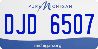 MI license plate DJD6507