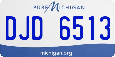 MI license plate DJD6513
