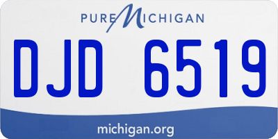 MI license plate DJD6519