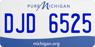 MI license plate DJD6525