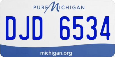 MI license plate DJD6534