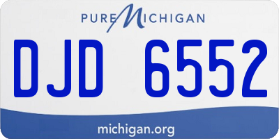 MI license plate DJD6552
