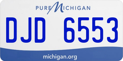 MI license plate DJD6553