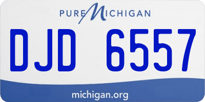 MI license plate DJD6557