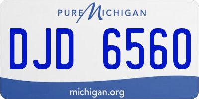 MI license plate DJD6560