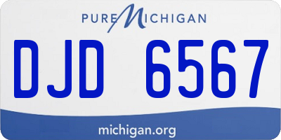 MI license plate DJD6567