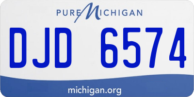 MI license plate DJD6574