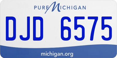 MI license plate DJD6575