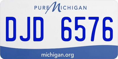 MI license plate DJD6576