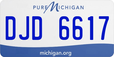 MI license plate DJD6617