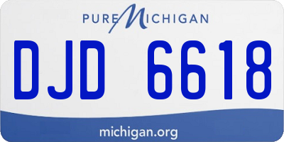 MI license plate DJD6618