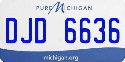 MI license plate DJD6636
