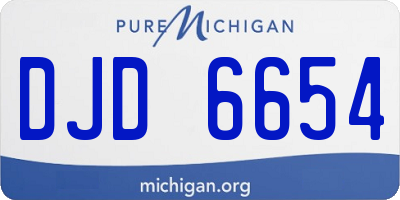 MI license plate DJD6654