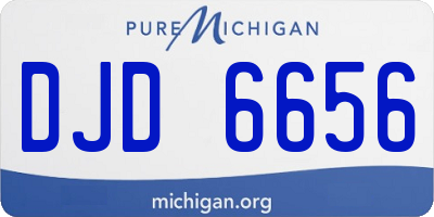 MI license plate DJD6656