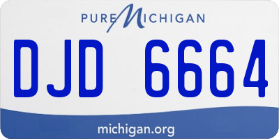 MI license plate DJD6664