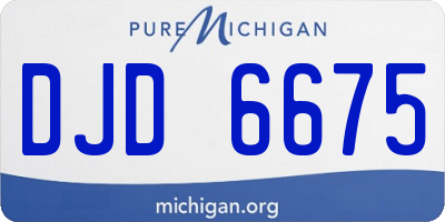 MI license plate DJD6675