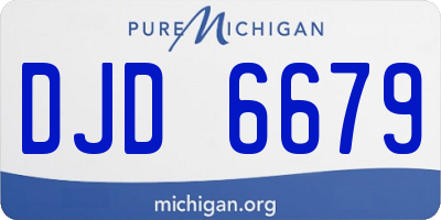 MI license plate DJD6679