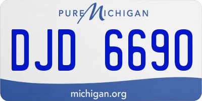 MI license plate DJD6690