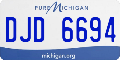 MI license plate DJD6694