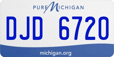 MI license plate DJD6720
