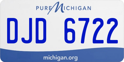 MI license plate DJD6722