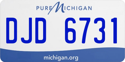 MI license plate DJD6731