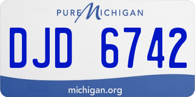 MI license plate DJD6742