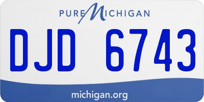 MI license plate DJD6743