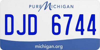 MI license plate DJD6744