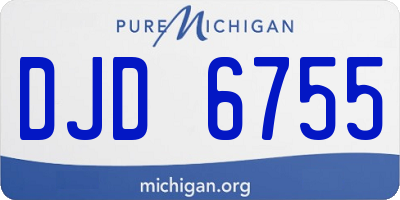 MI license plate DJD6755