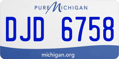 MI license plate DJD6758