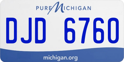 MI license plate DJD6760