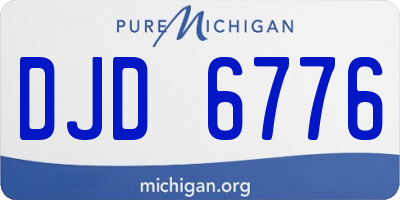MI license plate DJD6776