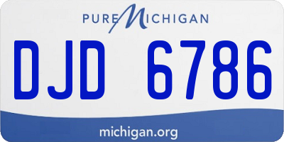 MI license plate DJD6786