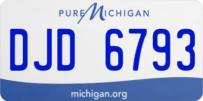 MI license plate DJD6793