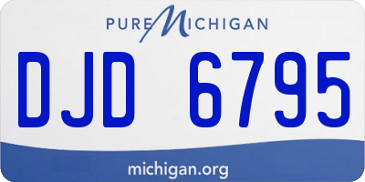 MI license plate DJD6795