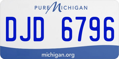 MI license plate DJD6796
