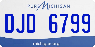 MI license plate DJD6799