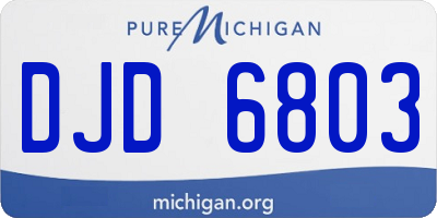 MI license plate DJD6803