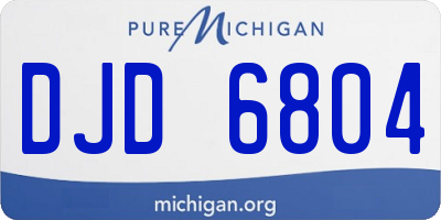 MI license plate DJD6804