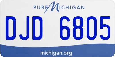 MI license plate DJD6805