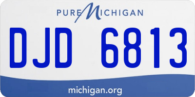MI license plate DJD6813