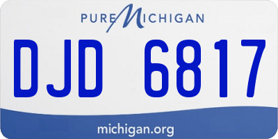 MI license plate DJD6817