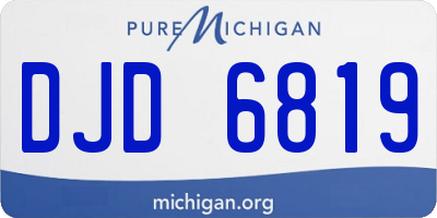 MI license plate DJD6819