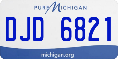 MI license plate DJD6821