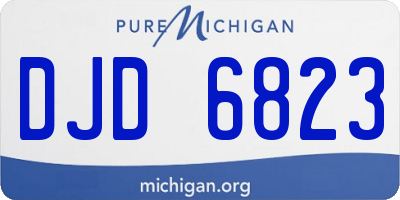 MI license plate DJD6823