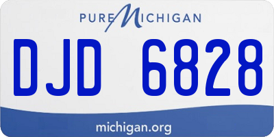 MI license plate DJD6828