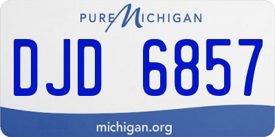 MI license plate DJD6857